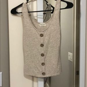 Cute Fitted Tank Top with Buttons